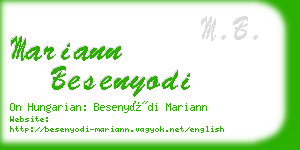 mariann besenyodi business card